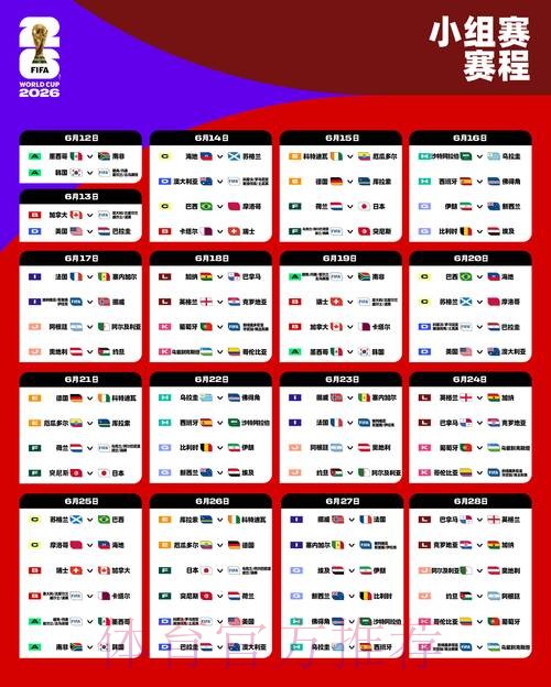 2026世界杯每日赛程今日赛事详情在哪里看